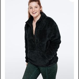 Victoria Secret Pink Sherpa teddy quarter zip
